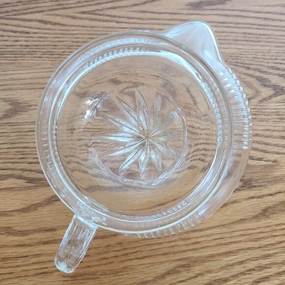 Vintage Federal Clear Depression Glass Citrus Juicer Reamer Lg Rimmed Squeezer - Picture 11 of 15